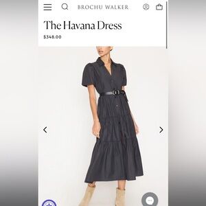 Brochu Walker Havana dress, black size small